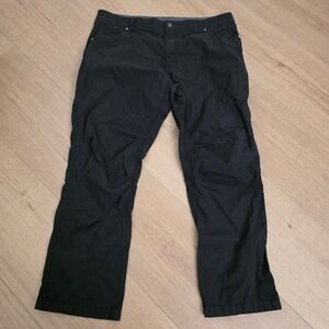Swiss Tech Men's Black Cotton Blend Pants 38x30 Casual Travel Comfort